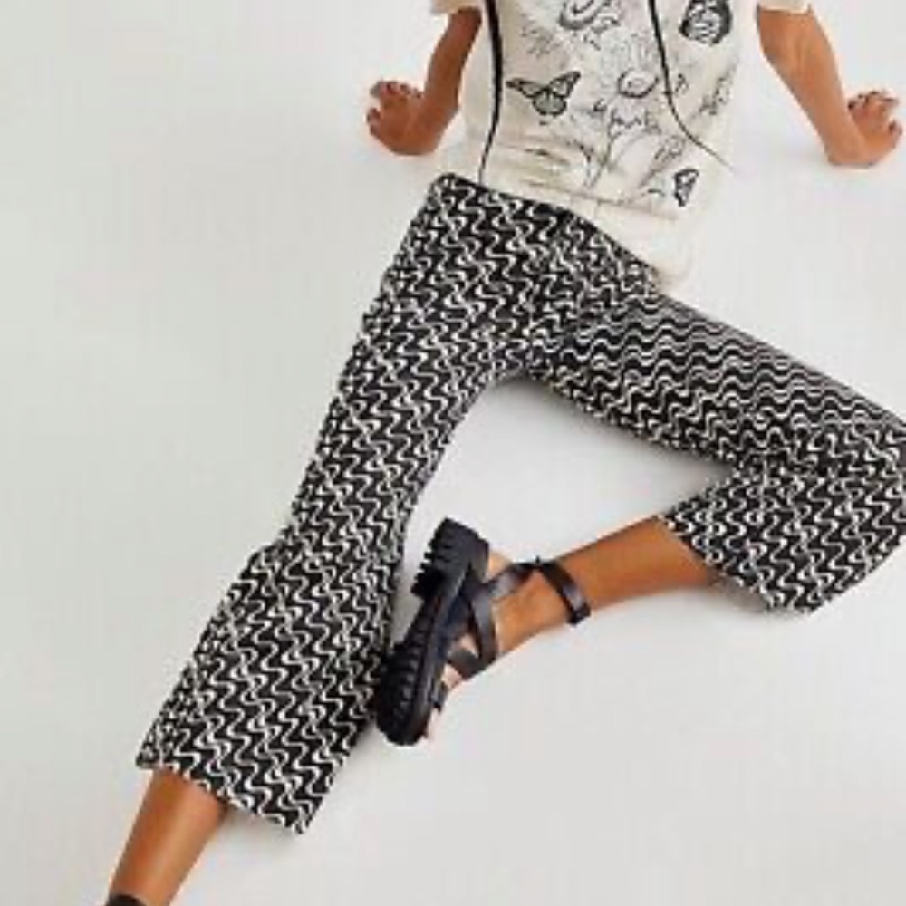 free people Youth quake cropped flare pants